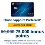 Chase Sapphire Preferred 信用卡（csp） 开卡享受最新75,000点奖励,Amex Gold vs Chase Sapphire Preferred